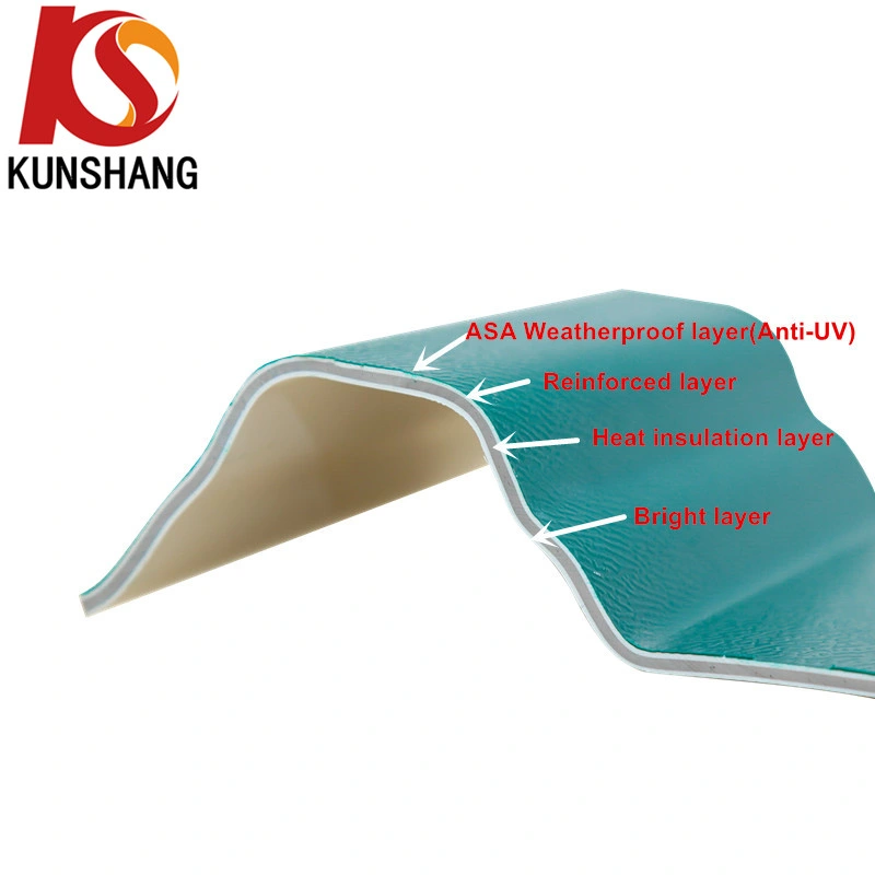 Kunshang Anti-Impact PVC Trapezoid Roofing/Roof Sheet